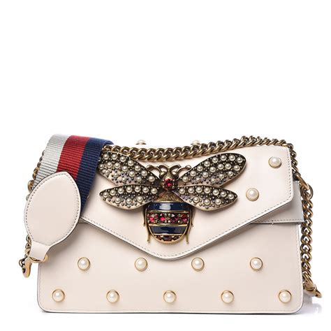 gucci with pearls|gucci pearl bee bag.